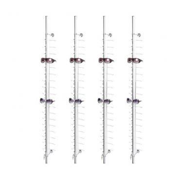 LOC-A-18PC-160CM Metal Aluminium Alloy Hanging On The Wall Lockable Sunglass Display Stand