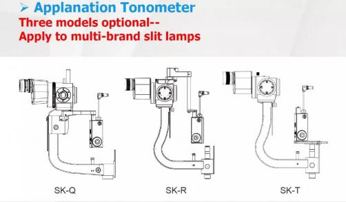 Digital and Mechanical reading Applanation Tonometer SK-Q/R/T for slit lamp