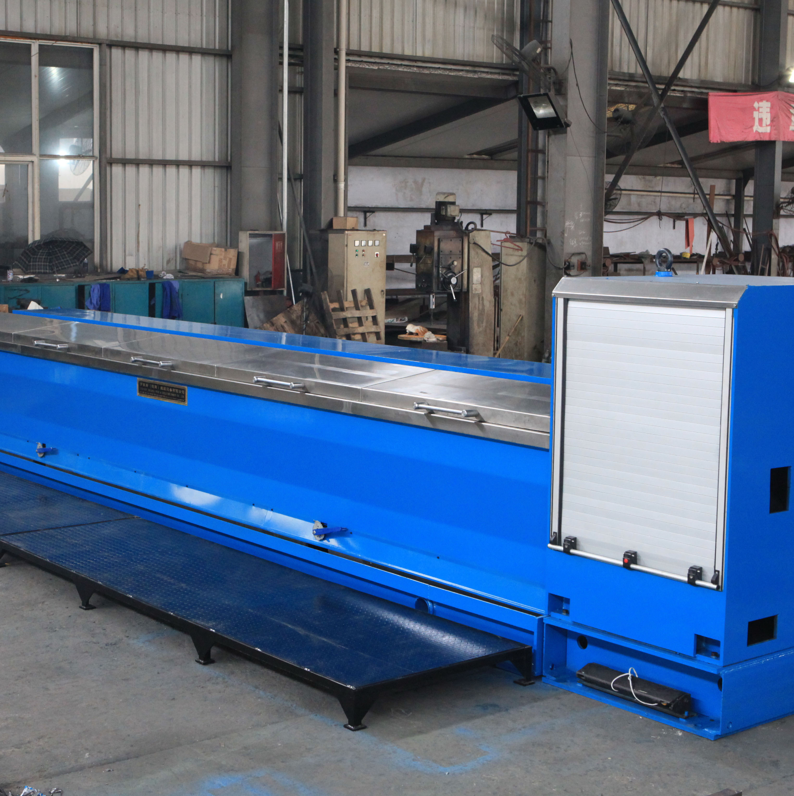 High-speed Copper Rod Breakdown Machine Type LHD-450/13  (with Pneumatic Dual Spooler)