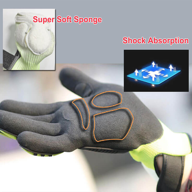 ANSI CUT 5 Anti-Vibration Protective Safety Work Glove- DY1350AC-HYBLK