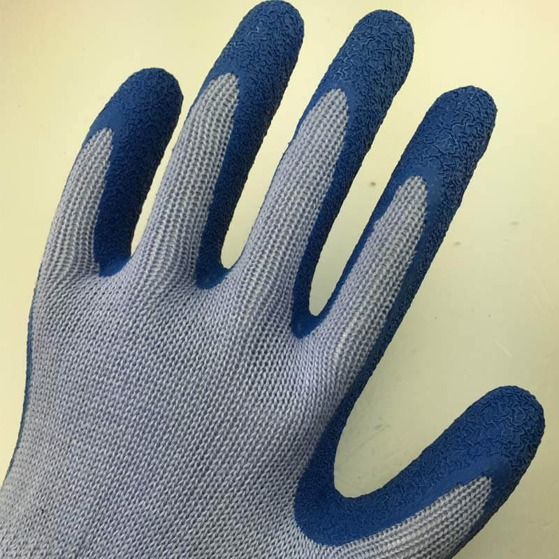 10 Gauge Cotton/Poly Knit Coated Latex Palm Glove -NM10902-GR/B