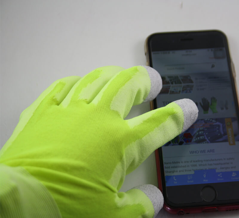 Three Finger Touch Screen Work Glove- PU1850T-HY