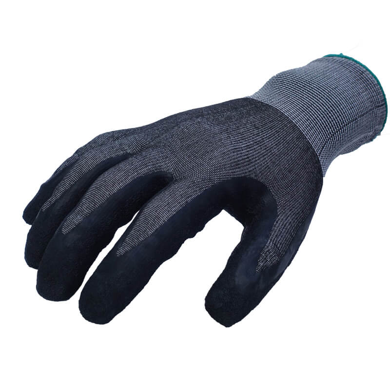 13 Gauge Double NMShield™ Knitted Shell Palm Coated Crinkle Latex Needle Resistant Glove - DY1350NM-NR