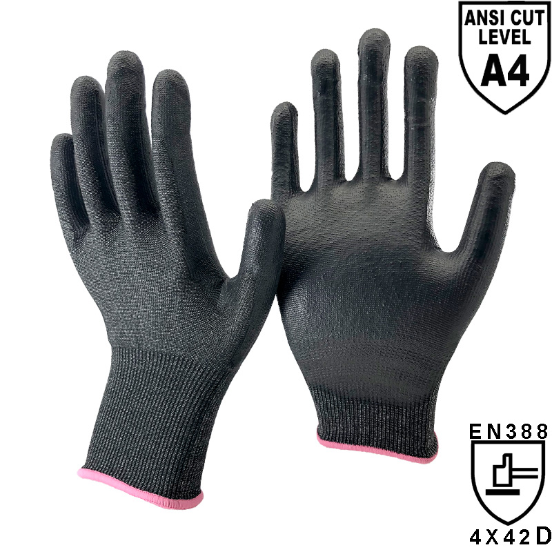 18 Gauge NMFlex-Cut™ Fiber Liner Palm Coated PU Work Glove -DY1850PU-H4