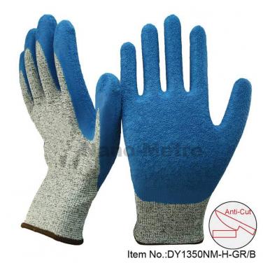 Blue Latex Palm Cut Resistant Work Glove - DY1350NM-HB