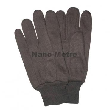 Brown Jersey Gloves, Knit Wrist - JS35401