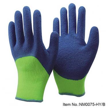 Winter Type Latex Dipped Safety Protective Work Glove -NM0075-HY/B