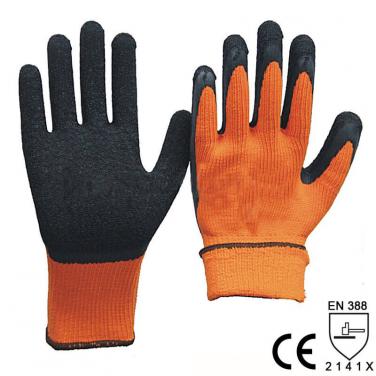 Economic Style 7 Gauge Nappy Polyester Protective Glove -NM007E-OR/BLK