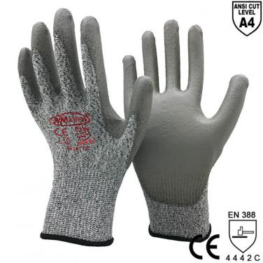 ANST CUT 4 High Quality Anti-Cut Working Protective Glove Factory -DY110-PU-H