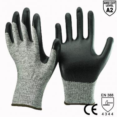 ANST CUT 2 Smooth Nitrile Plam Cut Glove - DY1350DG-BLK
