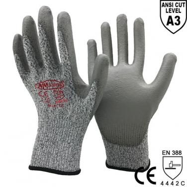 ANST CUT 3 High Quality Anti-Cut Working Protective Glove Factory -DY110-PU-H