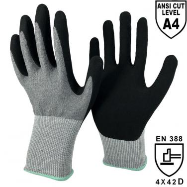 18 Gauge NMFlex-Cut™ Fiber Liner Palm Coated Sandy Nitrile Work Glove -DY1850S-H4