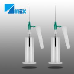 Blood collection needle with safety needle