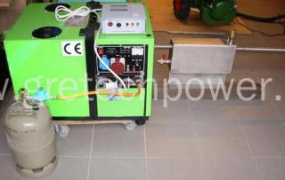 Gretech 6 kW LPG/Natural Gas Generator, Silent Type, Strong output, Low cost, Compact , JLD7000G/E/T