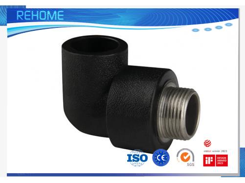 HDPE Socket Fitting-Male Elbow (Copper Thread)