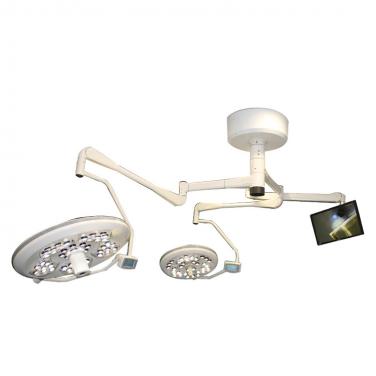 WYLED5/3 Cabezales de Lámparas Dobles de Techo LED Lámpara Quirúrgica con Sistema de Video Cámara HD integrado para Cirugía Plástica
