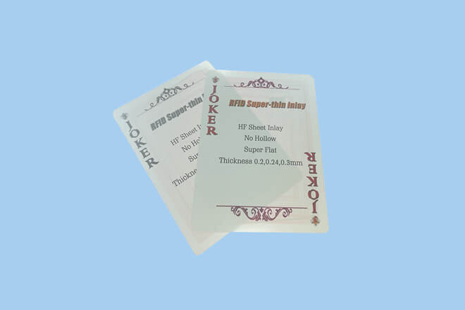 RFID Poker Cards Super Thin Inlay