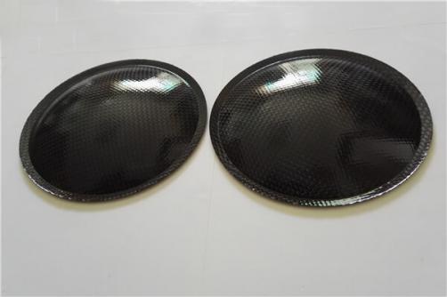 FCM150-02   5.9″ (150mm) Black Carbon Fiber with Shiny  Dust Cap