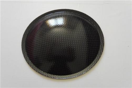 FCM150-02   5.9″ (150mm) Black Carbon Fiber with Shiny  Dust Cap