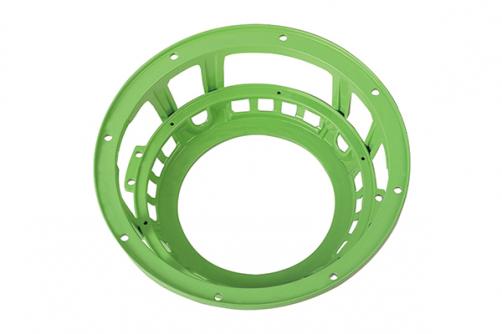 PJ08051: 8" Green Die Cast Aluminum Subwoofer Frame