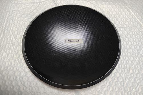 FCM200-02   7.87″ (200mm) Black  Carbon fiber with Shiny  Dust Cap