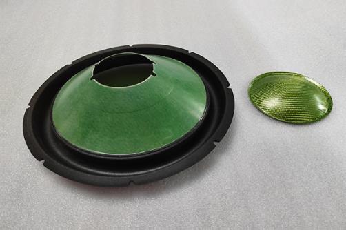 GZ1283：12″ Tall Roll Subwoofer Plating Green Glass Fiber Cone  3″ VCID