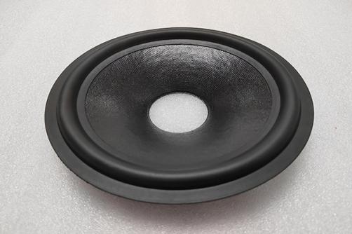 GZ0816:   8'' Black Coating Paper Cone with Rubber Edge  2''VCID