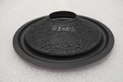 GZ0816:   8'' Black Coating Paper Cone with Rubber Edge  2''VCID