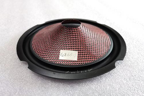 GZ6515 :  6'' Red  black glass fiber cone with rubber edge ,1''VCID