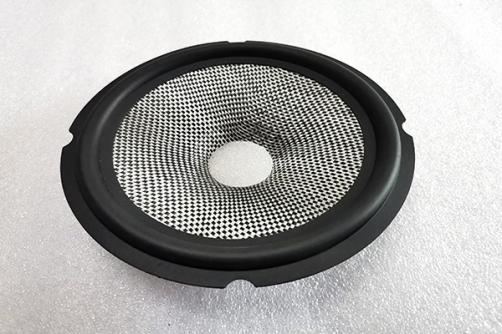 GZ6504 :  6''  Black with white glass fiber cone with rubber edge ,1''VCID