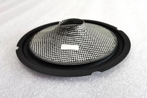 GZ6504 :  6''  Black with white glass fiber cone with rubber edge ,1''VCID