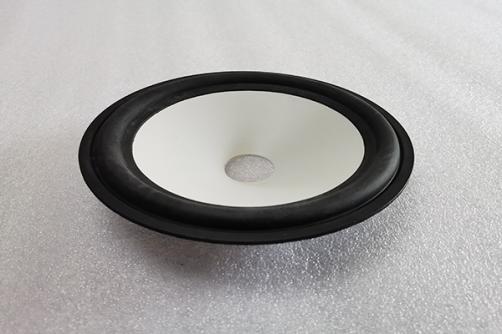GZ6507:   6'' White  absorption PP cone  with rubber edge,  1''VCID