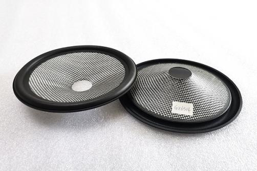 GZ6514 :  6''   Black  white glass fiber cone with rubber edge ,1''VCID