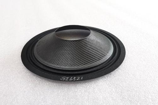 GZ6521：   6.5''  Black glassfiber Cone with 2 roll cloth edge   2''VCID