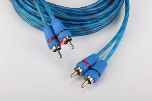 RCA-03： High end RCA cable for wiring kits 5m blue flexible RCA cable car audio