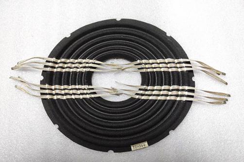 TB0344: 9.21''x3''  Nomex 3-layer with Triple woven tinsel leads for dual voice coil Progressive Spider