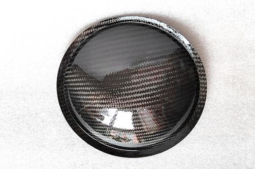 FCM180-03 :  7.09″ (180x30mm) Black Carbon Fiber with Shiny Dust Cap