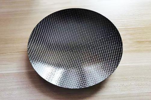 FCM180-08   7.09″ (180mm) Black Carbon Fiber with Shiny  Concave Dust Cap
