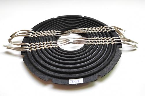 TB0358:  Nomex 3-layer with triple woven tinsel leads for dual voice coil  Linear  Spider  10''x 3''