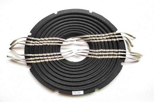 TB0358:  Nomex 3-layer with triple woven tinsel leads for dual voice coil  Linear  Spider  10''x 3''