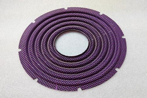 TB0382:9.8" x 3.1" Double layer Nomex + Silicone Spider with Purple Mesh