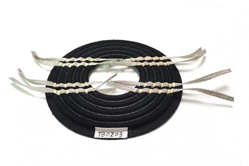 TB0203 : 5.35''X2.04'' (136*51.7*5mm) Nomex 2-layer with double woven tinsel leads  Black Spider