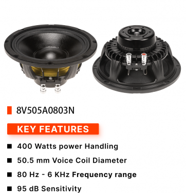 8V505A0803N 400w:Car Speaker Manufacturer Suppliers Subwoofer  8 Inch Subwoofer Speakers