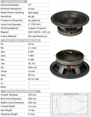 B-12V100A08 800W:Car Speaker Manufacturer Suppliers Subwoofer  12 Inch Subwoofer Speakers