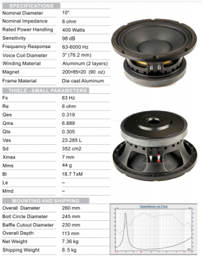 M-10V762A08 400W:Car Speaker Manufacturer Suppliers Subwoofer  10 Inch Subwoofer Speakers