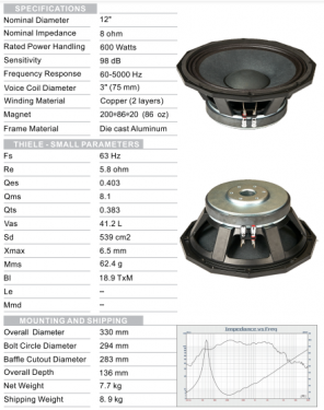 P-12V750B08 600W:Car Speaker Manufacturer Suppliers Subwoofer  12 Inch Subwoofer Speakers