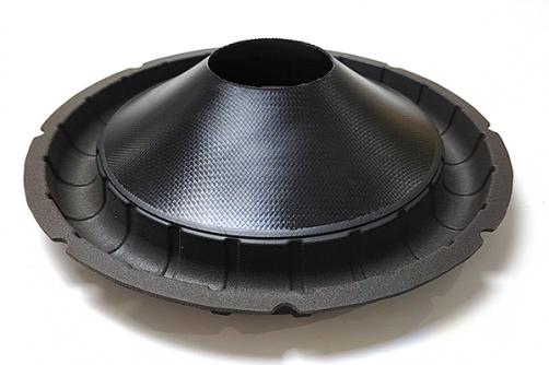 GZ1287:12″ Rib Roll Subwoofer Strong Carbon Fiber Cone , 3″ VCID