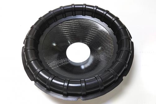 GZ1287:12″ Rib Roll Subwoofer Strong Carbon Fiber Cone , 3″ VCID