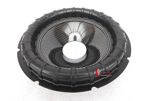 GZ1287:12″ Rib Roll Subwoofer Strong Carbon Fiber Cone , 3″ VCID