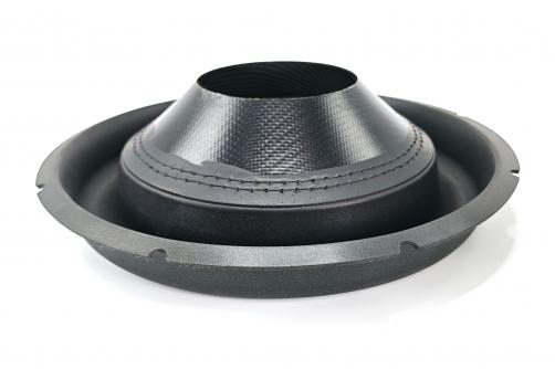 GZ12124A:12inch carbon fiber cone with foam new tall roll surround，4VCID